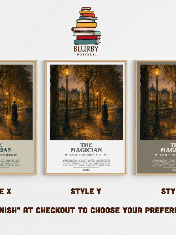 The Magician bookish print in frame leaning in hallway – gothic wall art