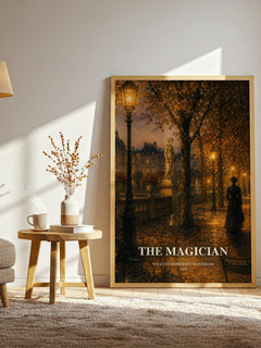 The Magician watercolour print in frame leaning in hallway – gothic wall art