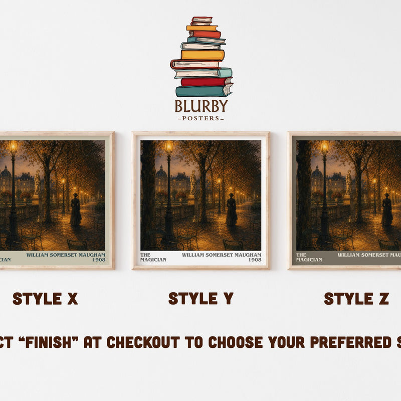 The Magician literary print in frame leaning in hallway – gothic wall art