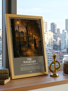 The Magician bookish print framed by window – literary home decor