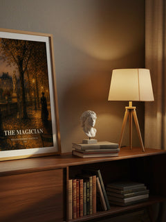 The Magician watercolour print on bookshelf – William Somerset Maugham fan gift