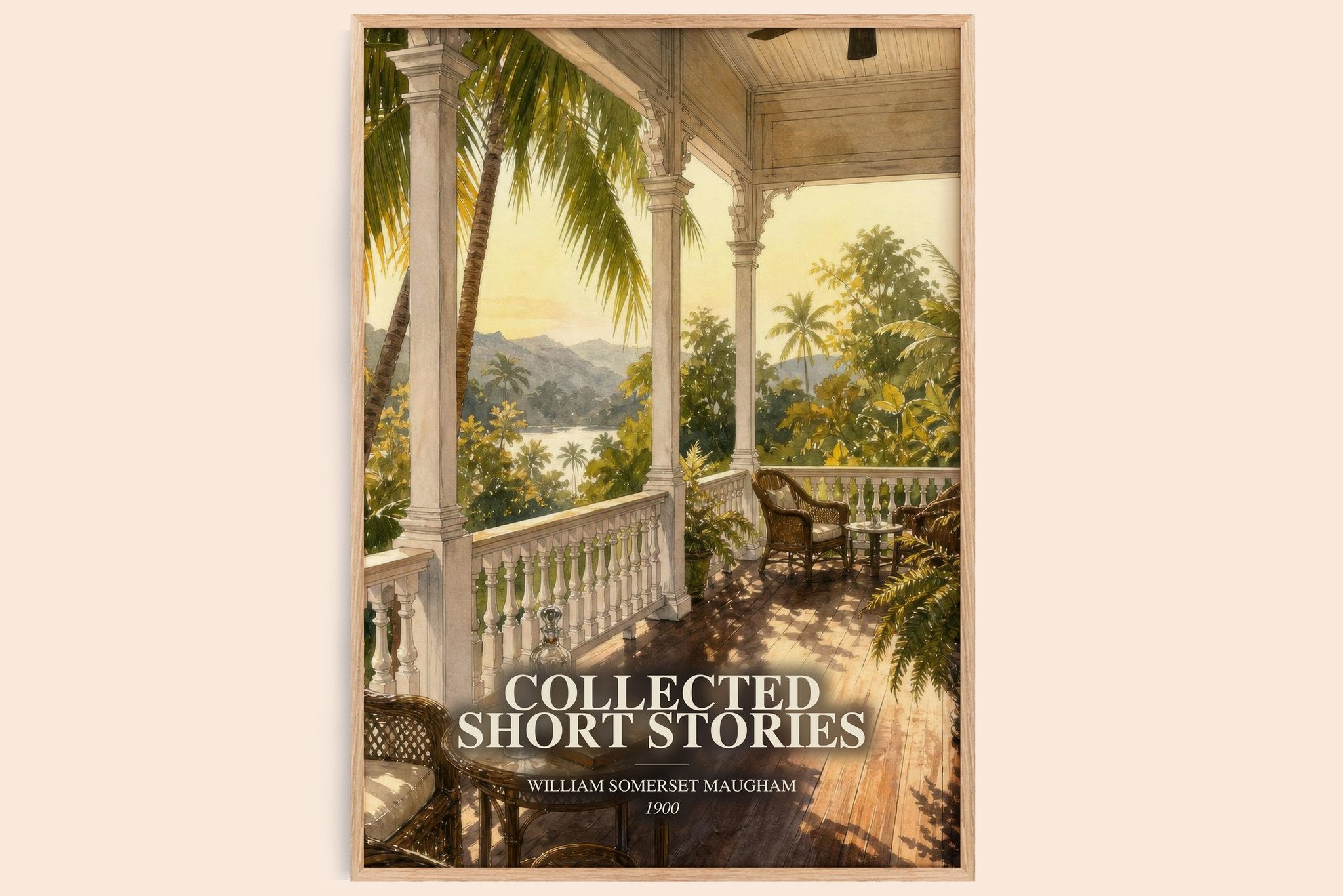 Collected short stories Book Watercolour Illustration by W. Maugham
