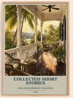 Collected short stories book cover book poster by William Somerset Maugham – framed literary art print