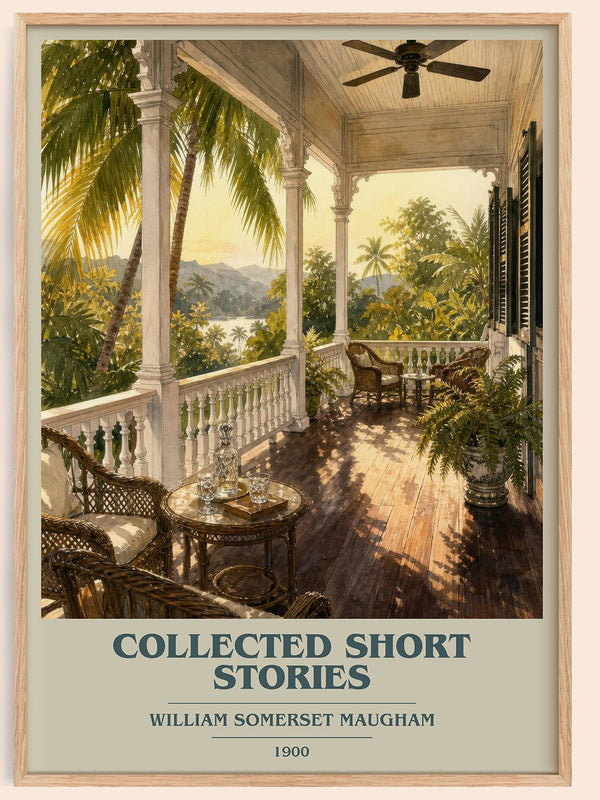 Collected short stories book cover book poster by William Somerset Maugham – framed literary art print