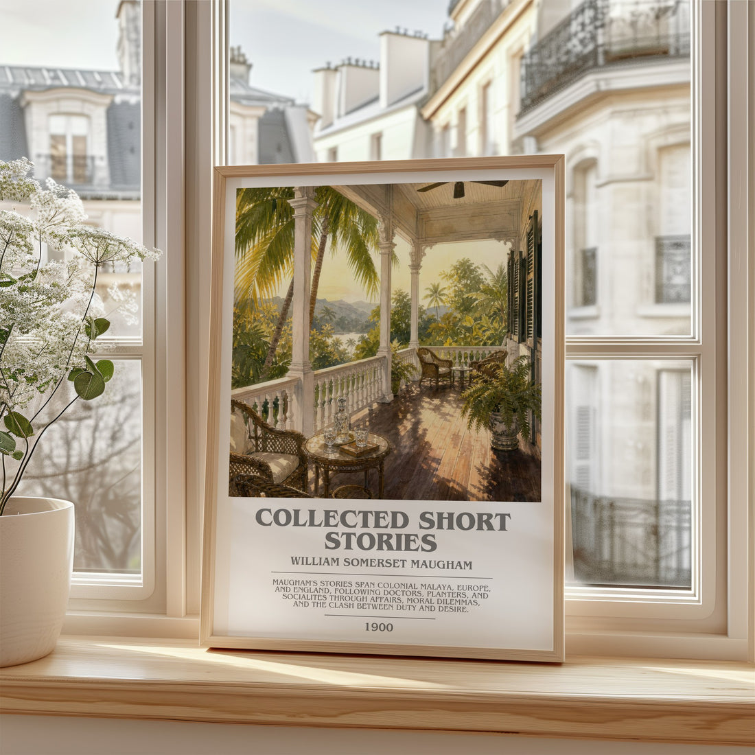 Collected short stories bookish poster colour and style options – William Somerset Maugham book art