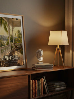 Collected short stories watercolour print on bookshelf – William Somerset Maugham fan gift