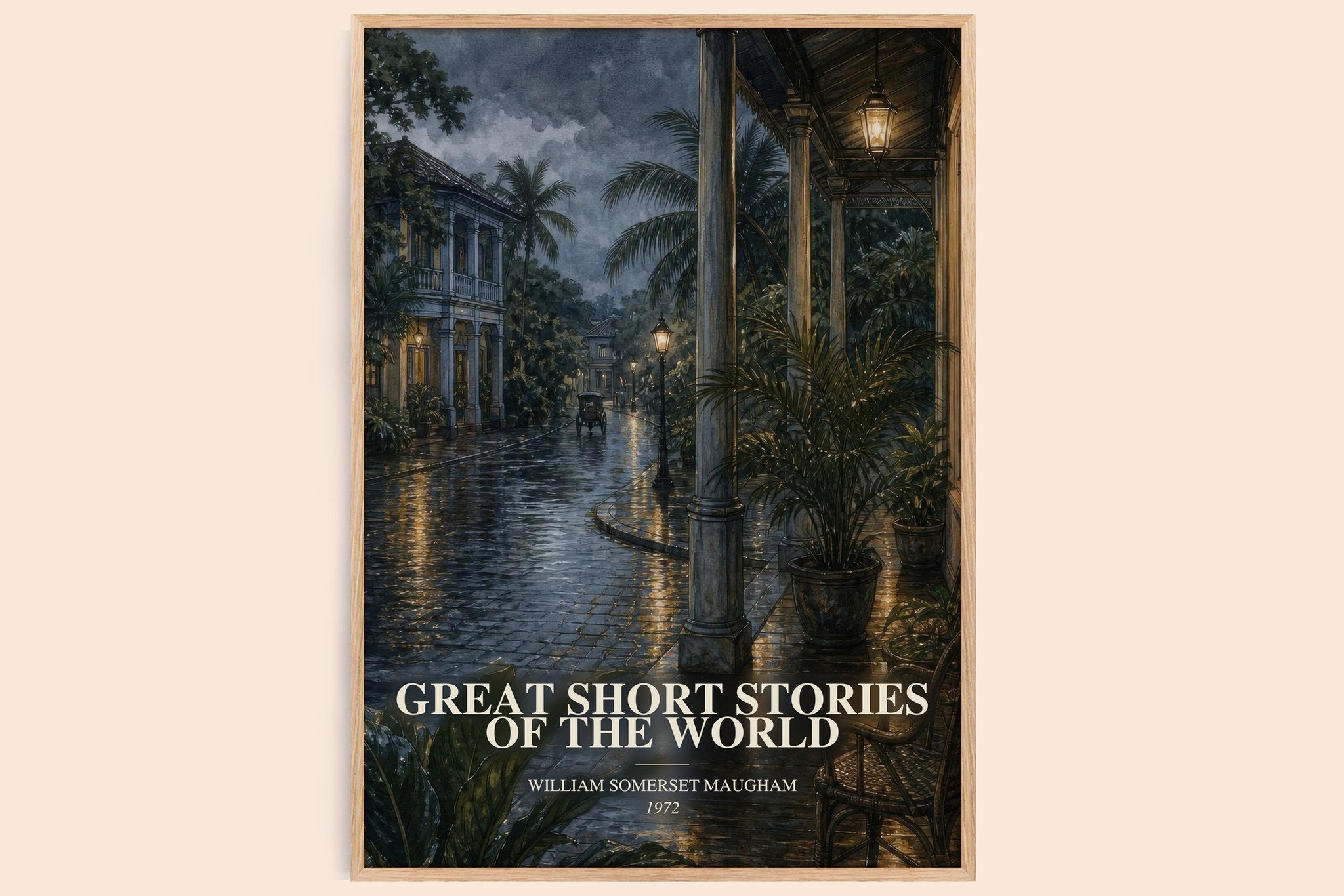 Great Short Stories of the World Book Watercolour Illustration by William Somerset Maugham