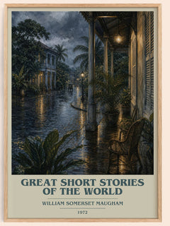 Great Short Stories of the World book cover book poster by William Somerset Maugham – framed literary art print