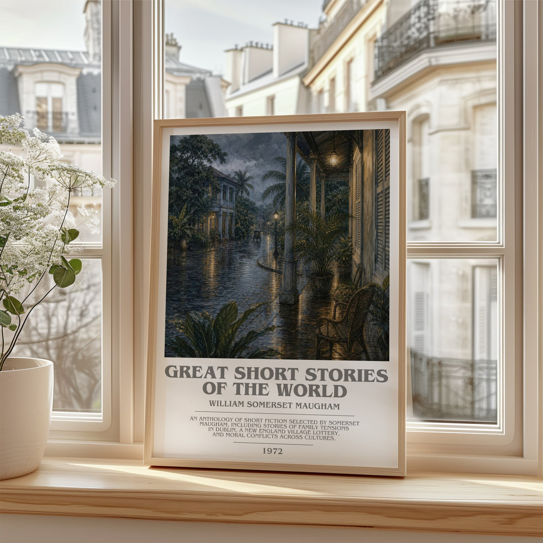 Great Short Stories of the World bookish poster colour and style options – William Somerset Maugham book art