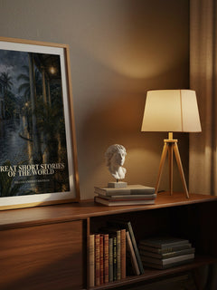 Great Short Stories of the World watercolour print on bookshelf – William Somerset Maugham fan gift