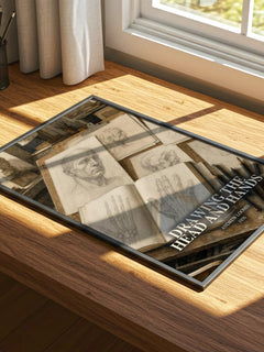 Drawing the head and hands watercolour book poster framed on wall – non fiction wall art