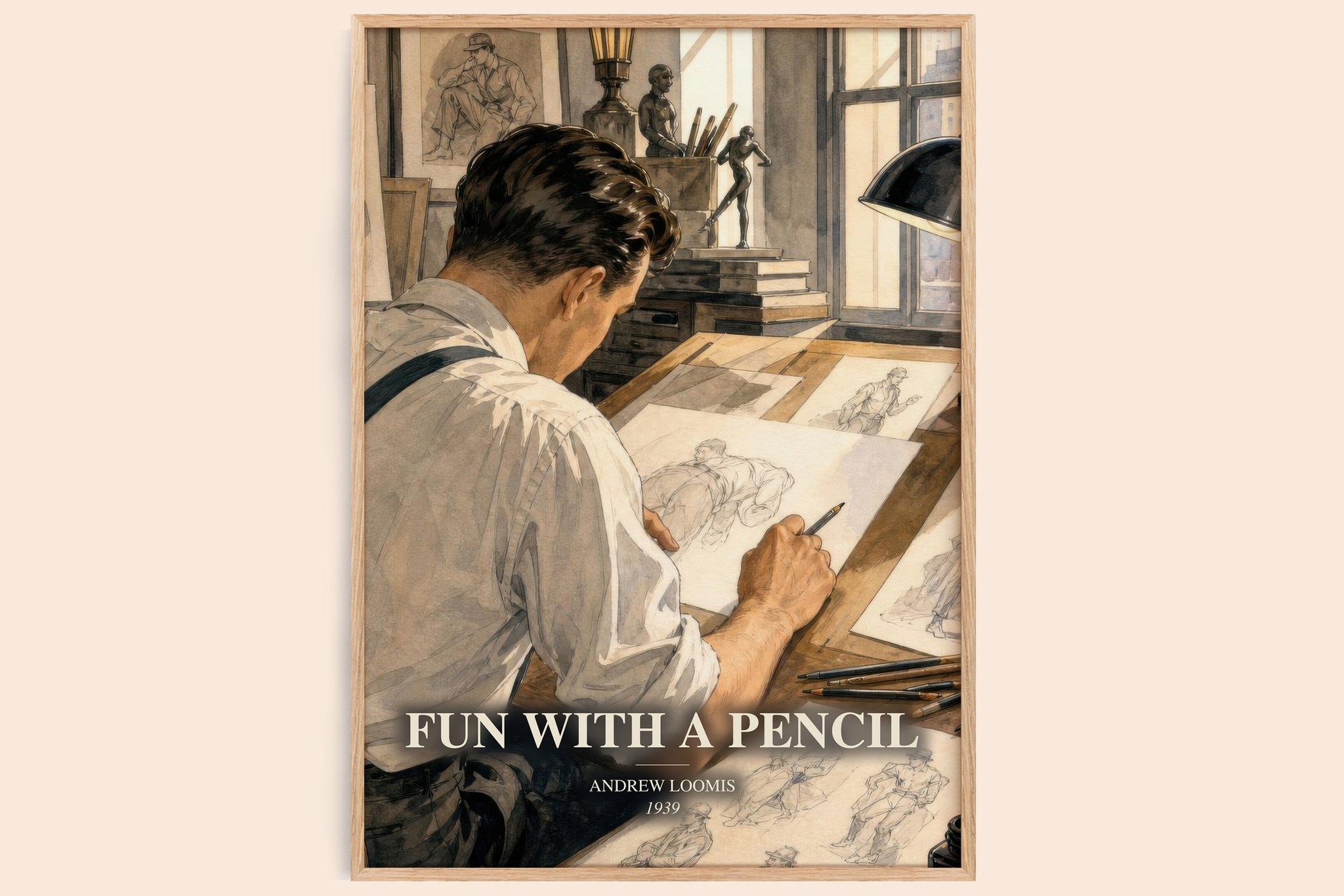 Fun With a Pencil Book Watercolour Illustration by Andrew Loomis