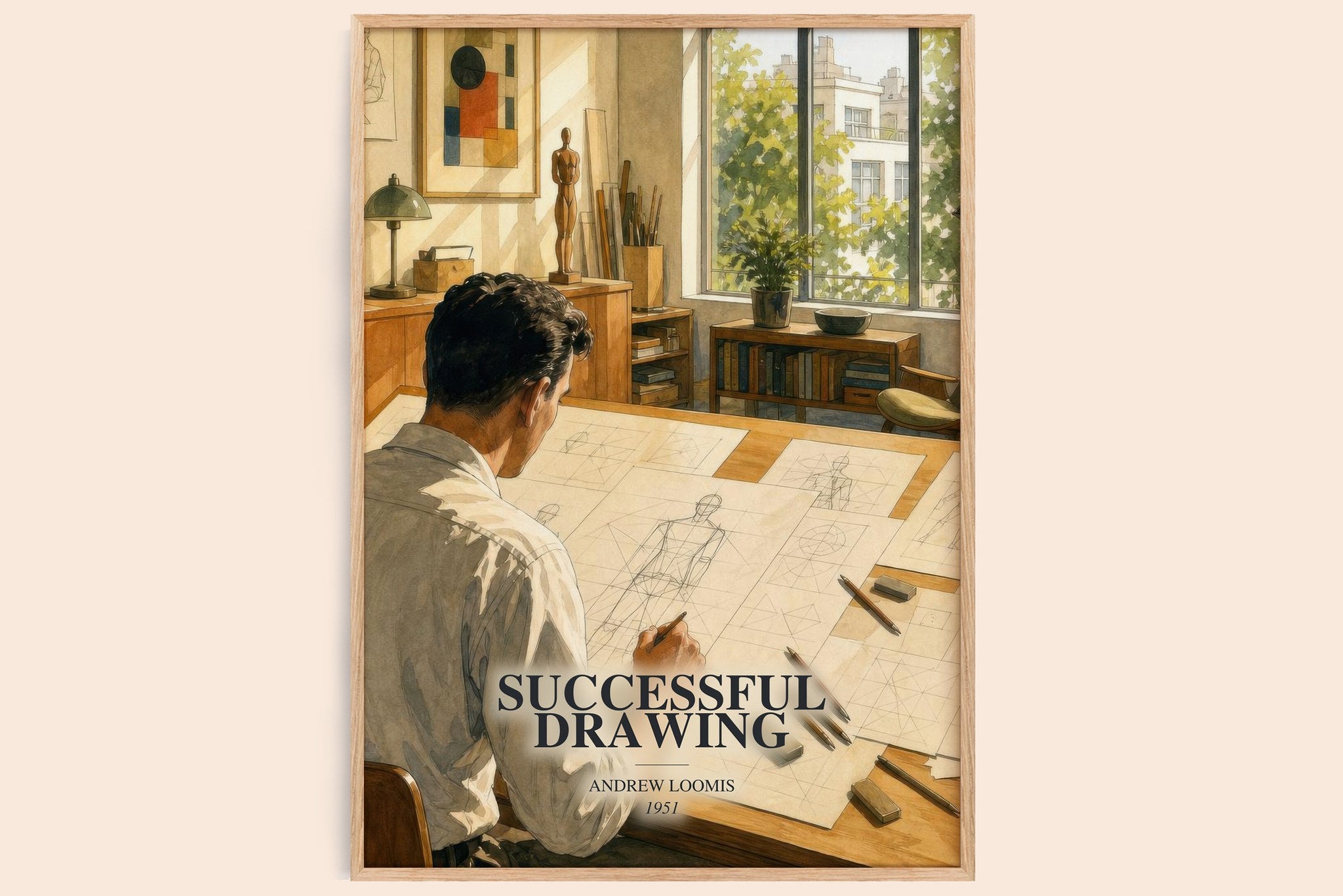 Successful drawing Book Watercolour Illustration by Andrew Loomis