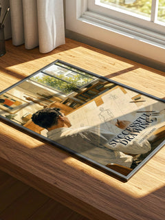 Successful drawing watercolour book poster framed on wall – non fiction wall art