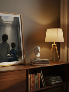 Room watercolour print on bookshelf – Emma Donoghue fan gift