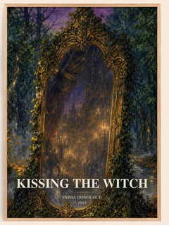 Kissing the Witch watercolour book poster by Emma Donoghue – framed literary art print