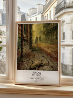 Frog music book cover poster colour and style options – Emma Donoghue book art