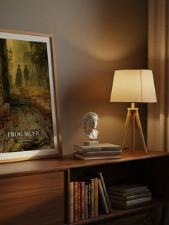 Frog music watercolour print on bookshelf – Emma Donoghue fan gift