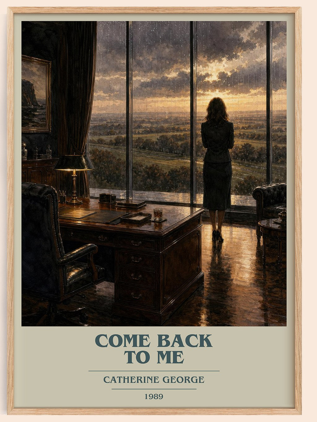 Come Back To Me book cover book poster by Catherine George – framed literary art print