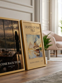 Come Back To Me watercolour print framed by window – literary home decor