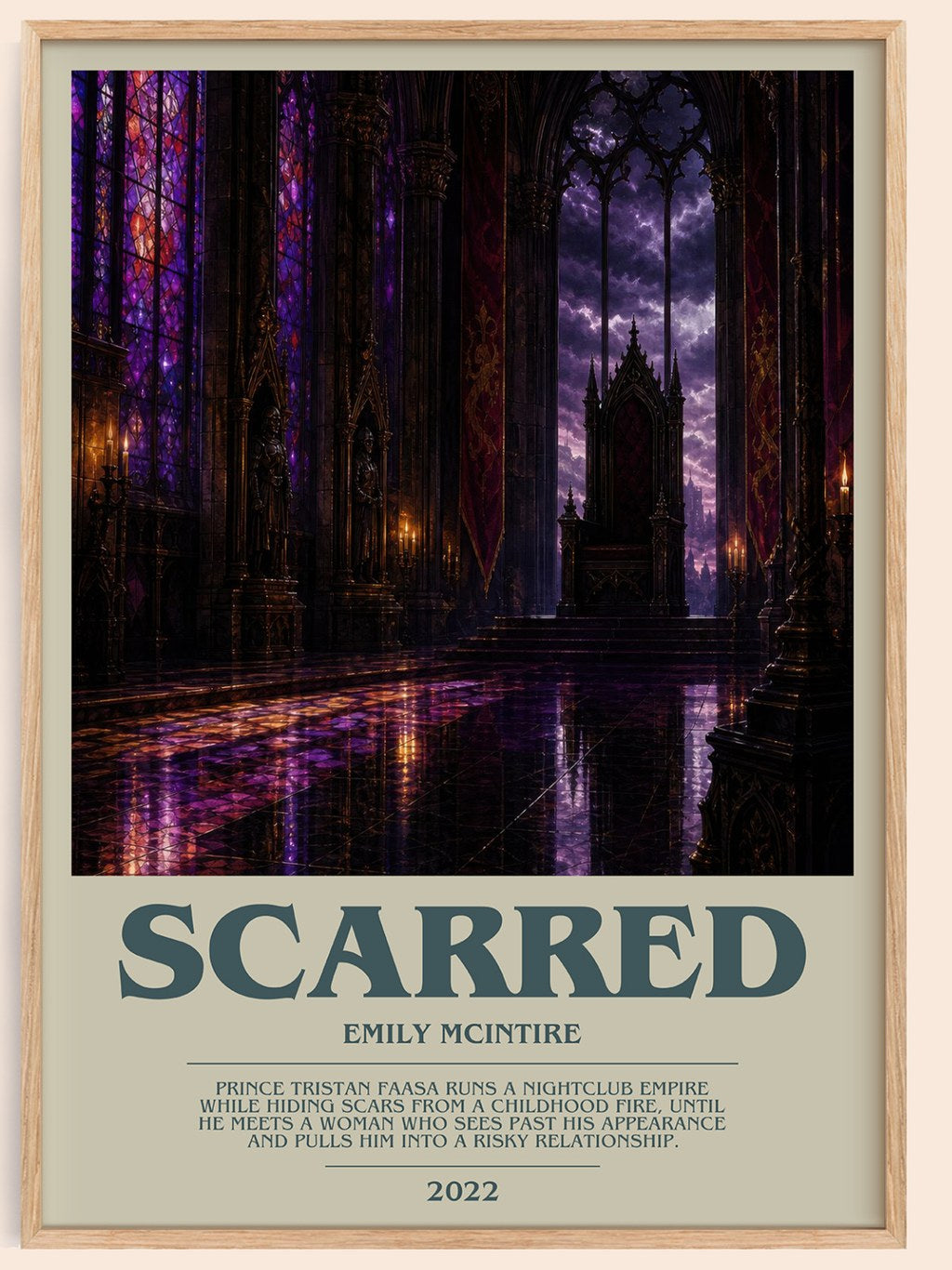 Scarred bookish book poster by Emily McIntire – framed literary art print