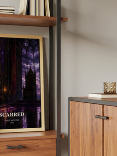 Scarred book watercolour illustration paper finish options – matte satin gloss