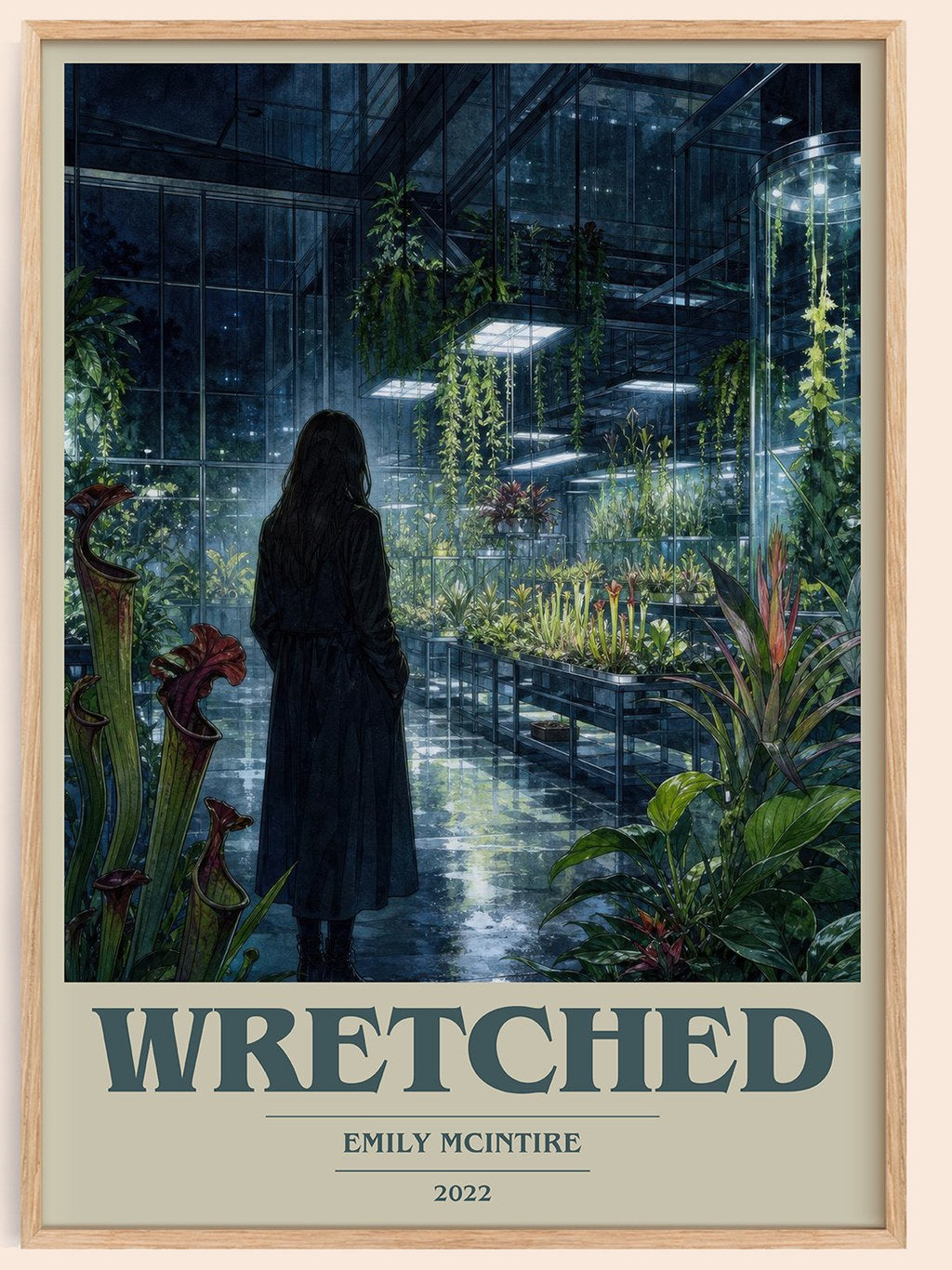 Wretched book cover book poster by Emily McIntire – framed literary art print