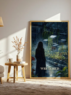Wretched watercolour print in frame leaning in hallway – romance wall art