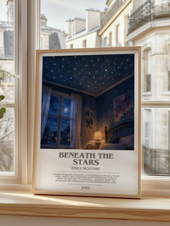 Beneath the Stars bookish poster colour and style options – Emily McIntire book art