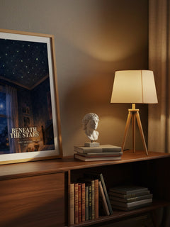 Beneath the Stars watercolour print on bookshelf – Emily McIntire fan gift