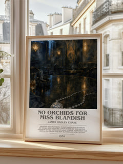 No Orchids for Miss Blandish bookish poster colour and style options – James Hadley Chase book art