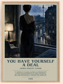 You have yourself a deal bookish book poster by James Hadley Chase – framed literary art print