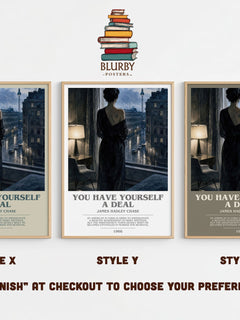 You have yourself a deal bookish print in frame leaning in hallway – crime wall art