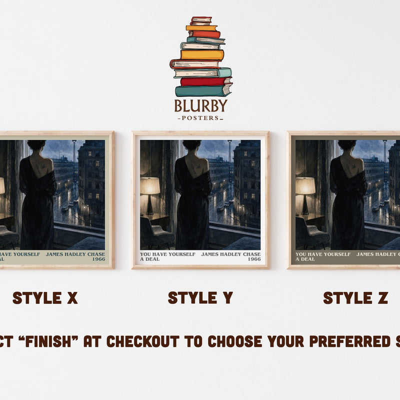 You have yourself a deal literary print in frame leaning in hallway – crime wall art