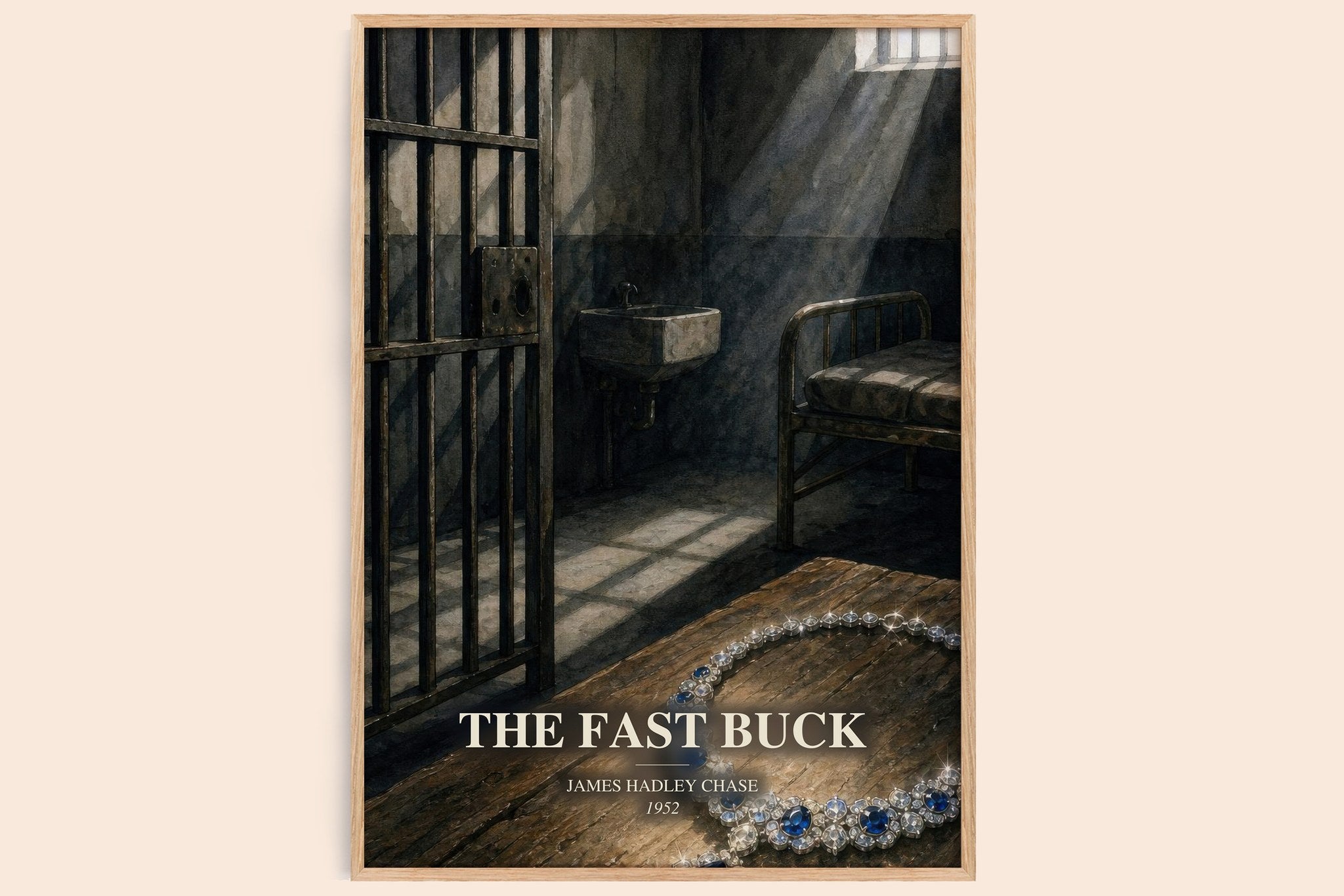 The Fast Buck Book Watercolour Illustration by James Hadley Chase