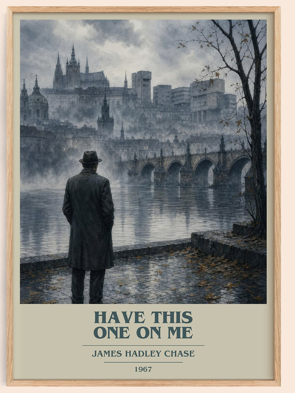 Have this one on me book cover book poster by James Hadley Chase – framed literary art print