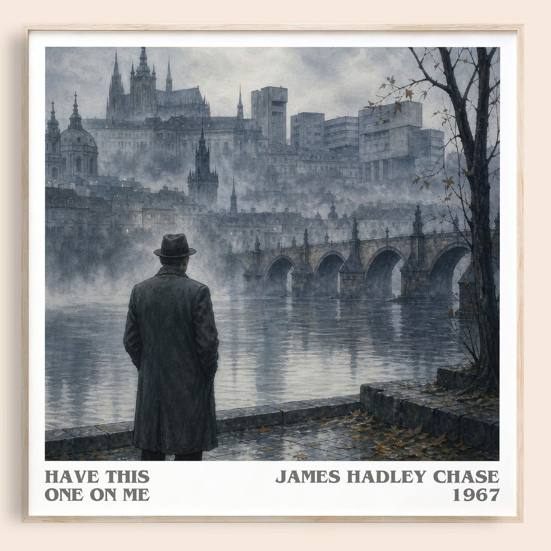 Have this one on me literary book poster by James Hadley Chase – framed literary art print