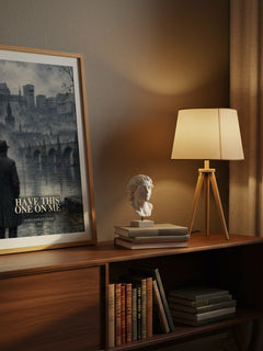 Have this one on me watercolour print on bookshelf – James Hadley Chase fan gift
