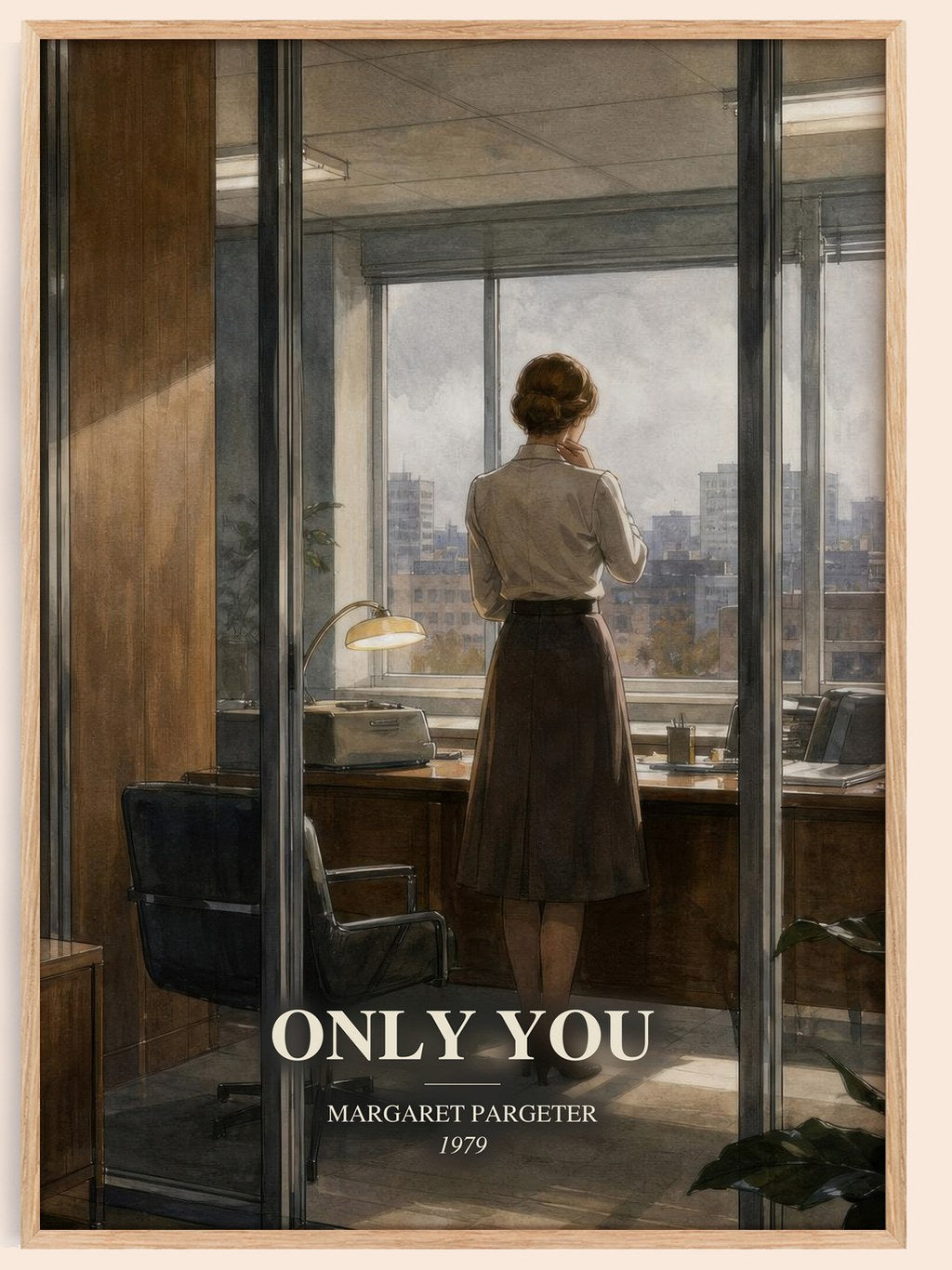 Only You watercolour book poster by Margaret Pargeter – framed literary art print