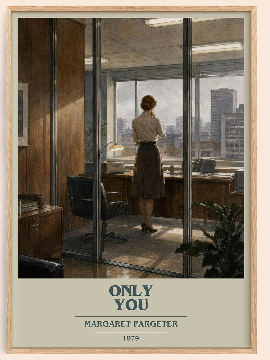 Only You book cover book poster by Margaret Pargeter – framed literary art print