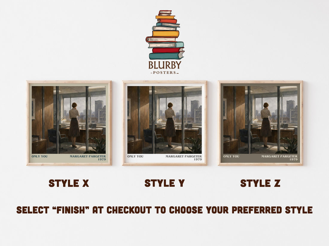 Only You literary print in frame leaning in hallway – romance wall art (mockup)