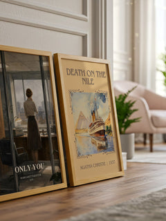 Only You watercolour print framed by window – literary home decor