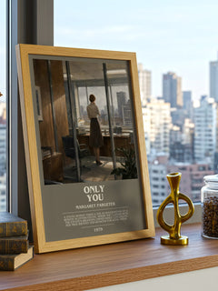 Only You bookish print framed by window – literary home decor