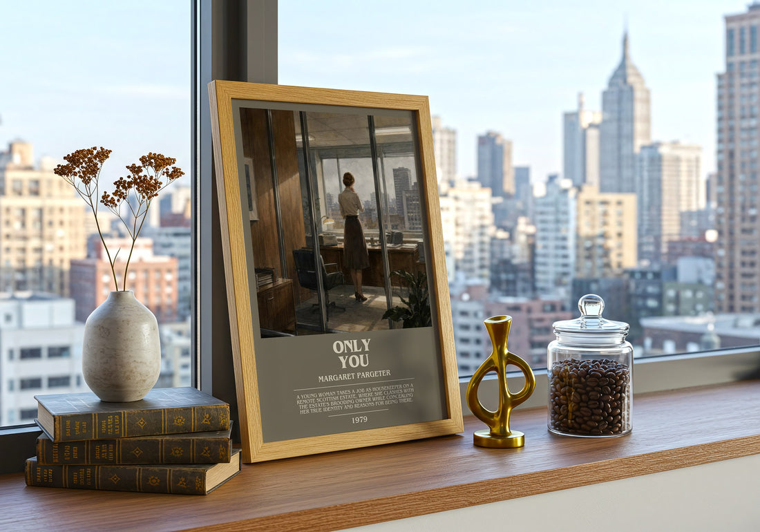 Only You bookish print framed by window – literary home decor