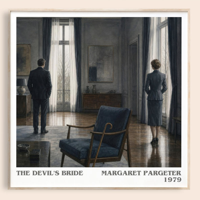 The Devil's Bride literary book poster by Margaret Pargeter – framed literary art print