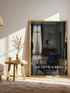 The Devil's Bride watercolour print in frame leaning in hallway – romance wall art