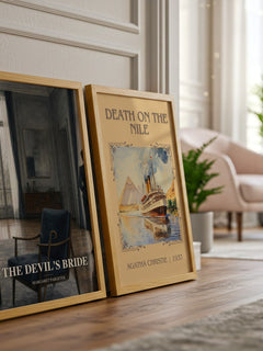 The Devil's Bride watercolour print framed by window – literary home decor