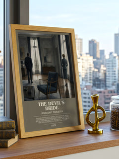 The Devil's Bride bookish print framed by window – literary home decor