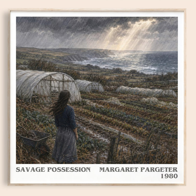 Savage possession literary book poster by Margaret Pargeter – framed literary art print