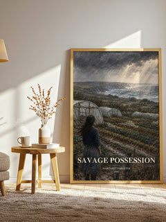 Savage possession watercolour print in frame leaning in hallway – romance wall art
